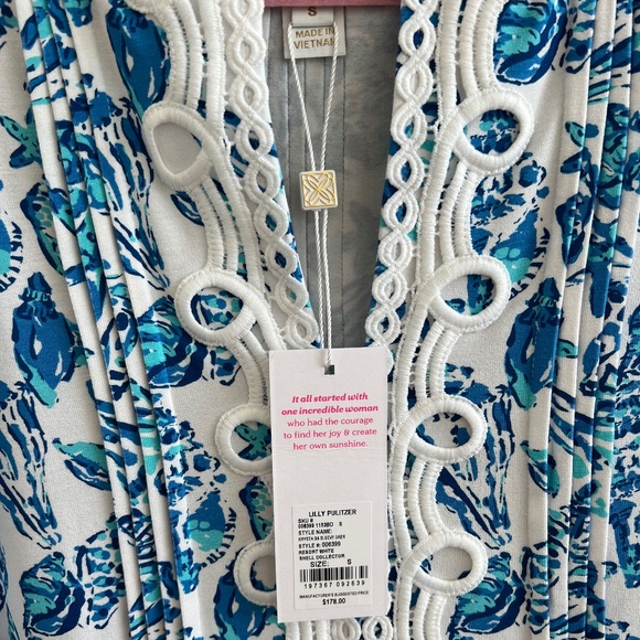 NWT LILLY PULITZER 🐚 Krysta Tunic Blue Shell Print Dress SIZE S - Picture 5 of 5